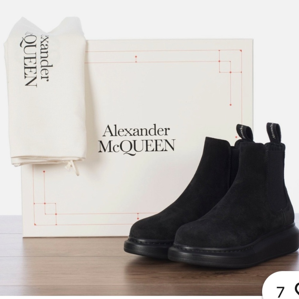 Alexander McQueen Women Black Suede Boots